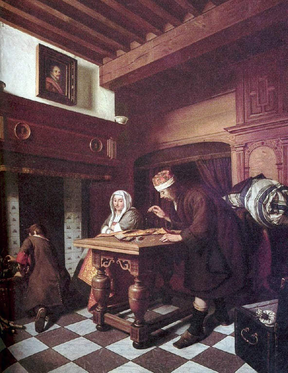 Cornelis De Man The Gold Weigher - Canvas Print