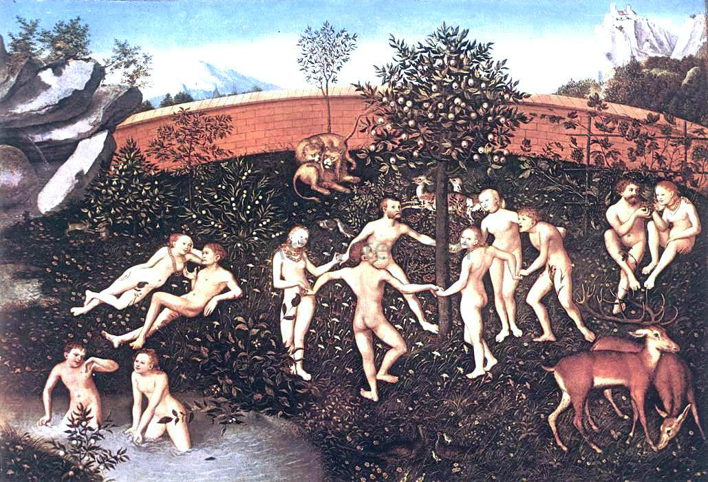The Elder Lucas Cranach The Golden Age - Canvas Print