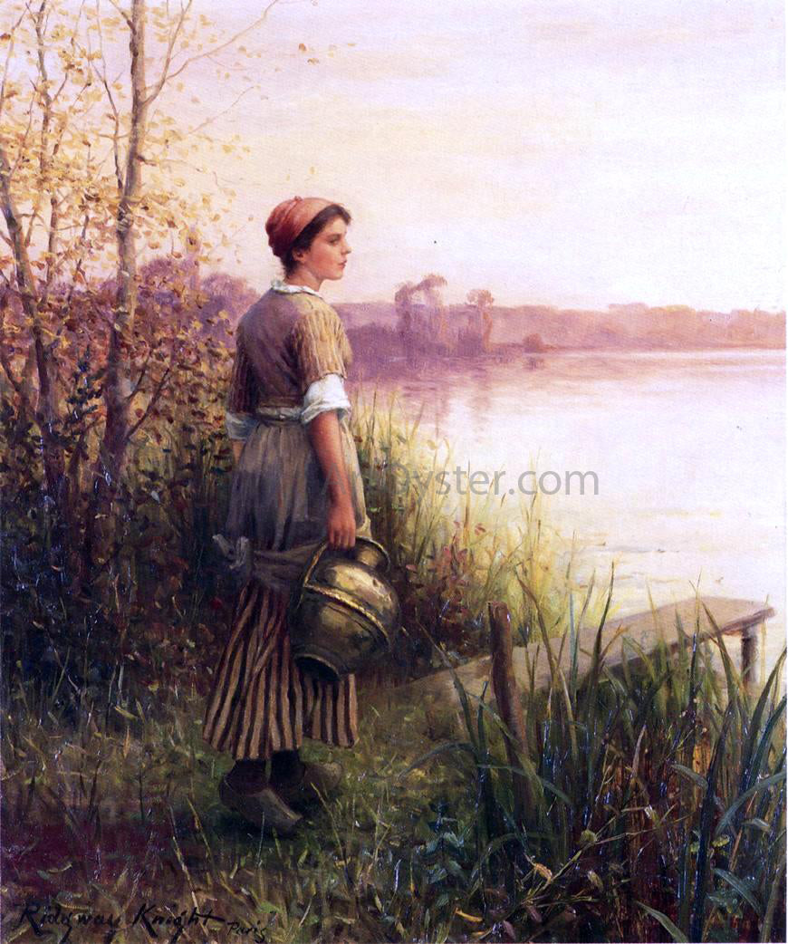 Daniel Ridgway Knight The Golden Sunset - Canvas Print