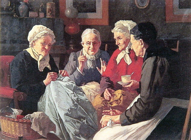 Louis C Moeller The Gossips - Canvas Print