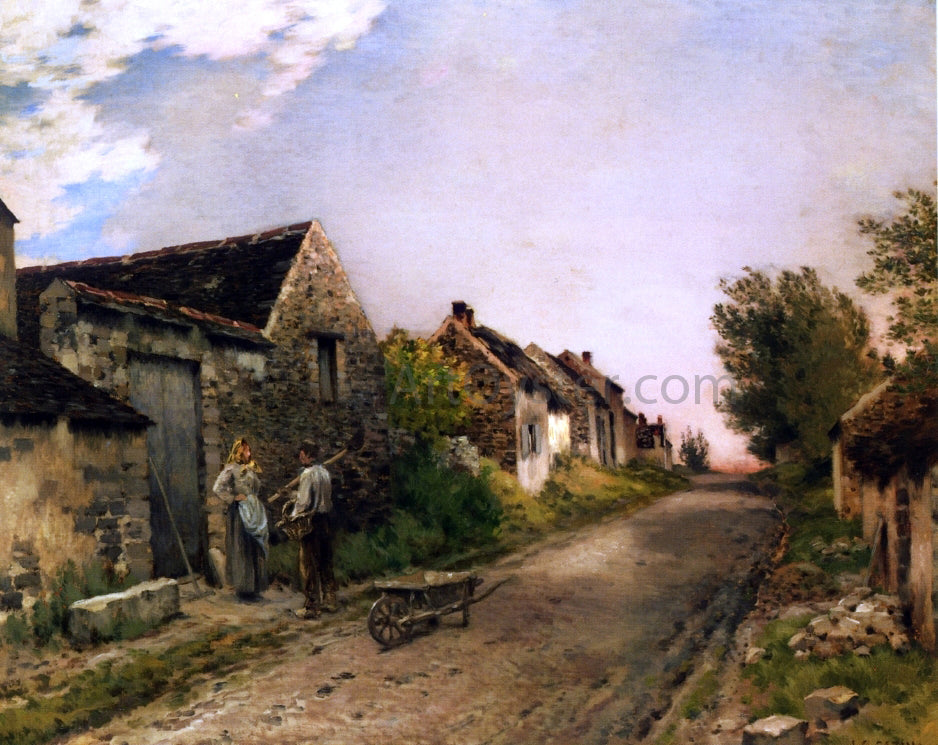 Jean-Charles Cazin The Gossips - Canvas Print