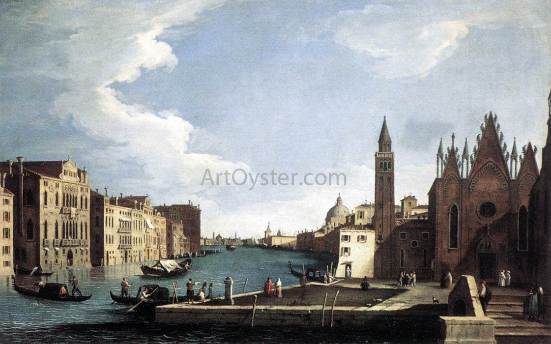 Bernardo Canal The Grand Canal with the Church of La Carita - Canvas Print