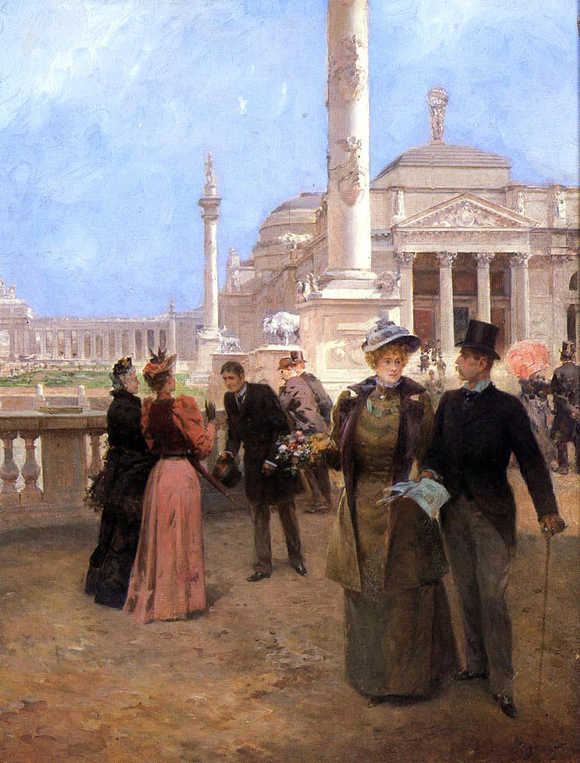 Ludovico Marchetti The Grand Plaza, World's Columbian Exposition - Canvas Print