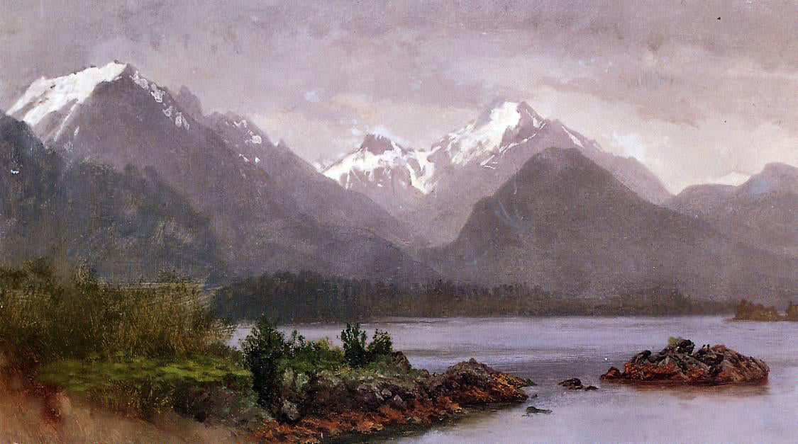Albert Bierstadt The Grand Tetons, Wyoming - Canvas Print