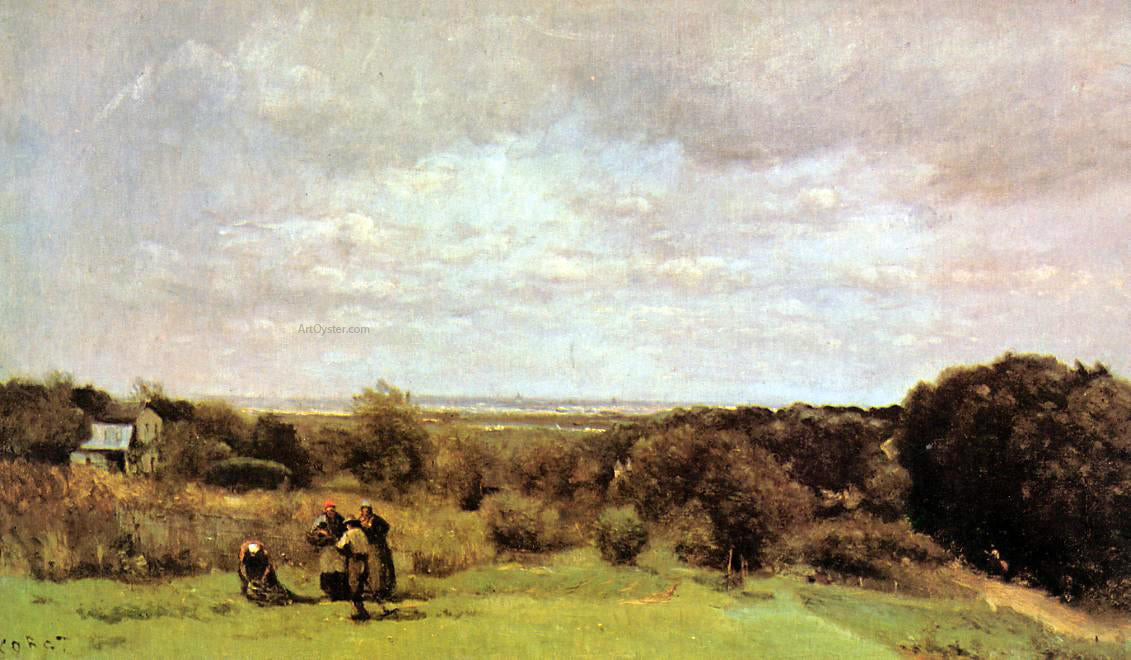 Jean-Baptiste-Camille Corot The Grape Harvest at Sevres - Canvas Print