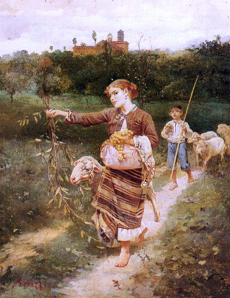Stefano Bruzzi The Grape Pickers - Canvas Print
