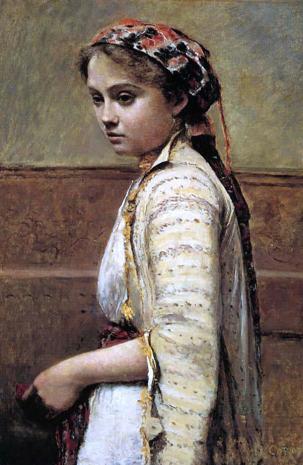 Jean-Baptiste-Camille Corot The Greek Girl - Canvas Print