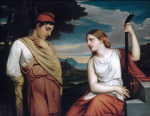 Henry Peters Gray The Greek Lovers - Canvas Print