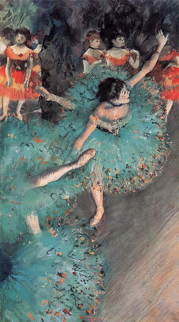 Edgar Degas A Green Dancer - Canvas Print