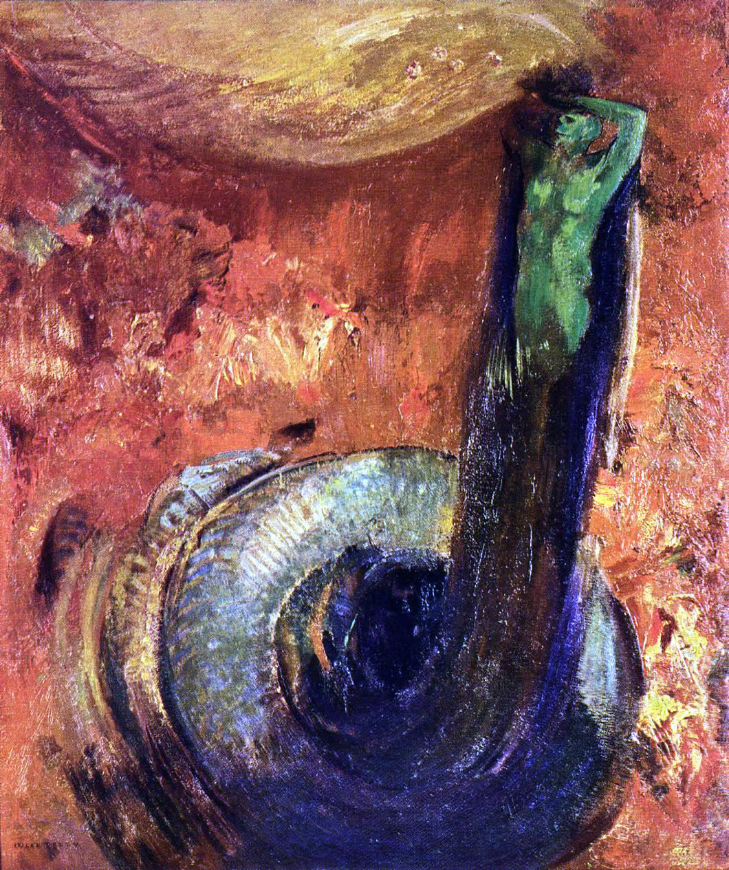 Odilon Redon The Green Death - Canvas Print