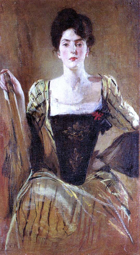 John White Alexander The Green Gown - Canvas Print