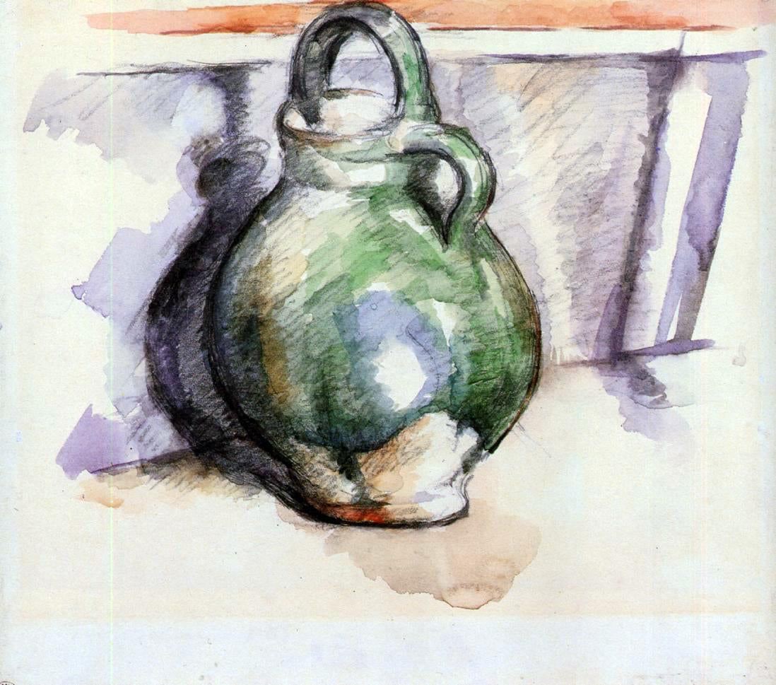 Paul Cezanne The Green Pitcher - Canvas Print