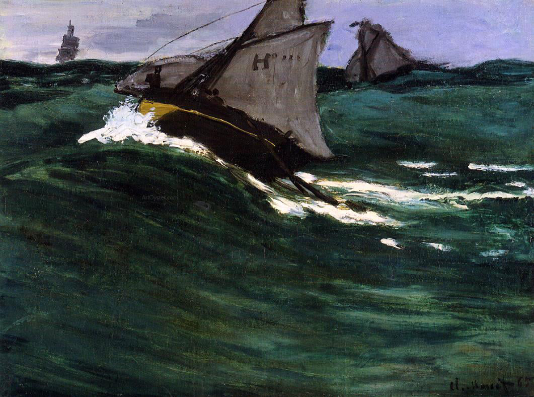 Claude Oscar Monet The Green Wave - Canvas Print