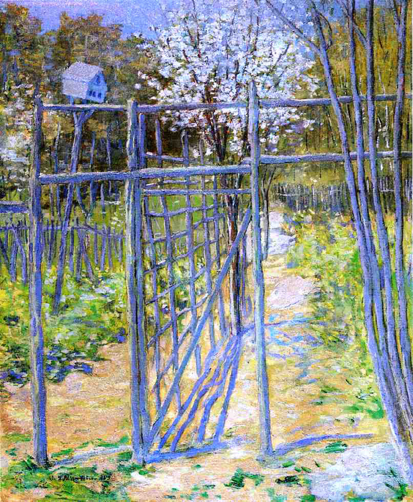 Julian Alden Weir The Grey Trellis - Canvas Print
