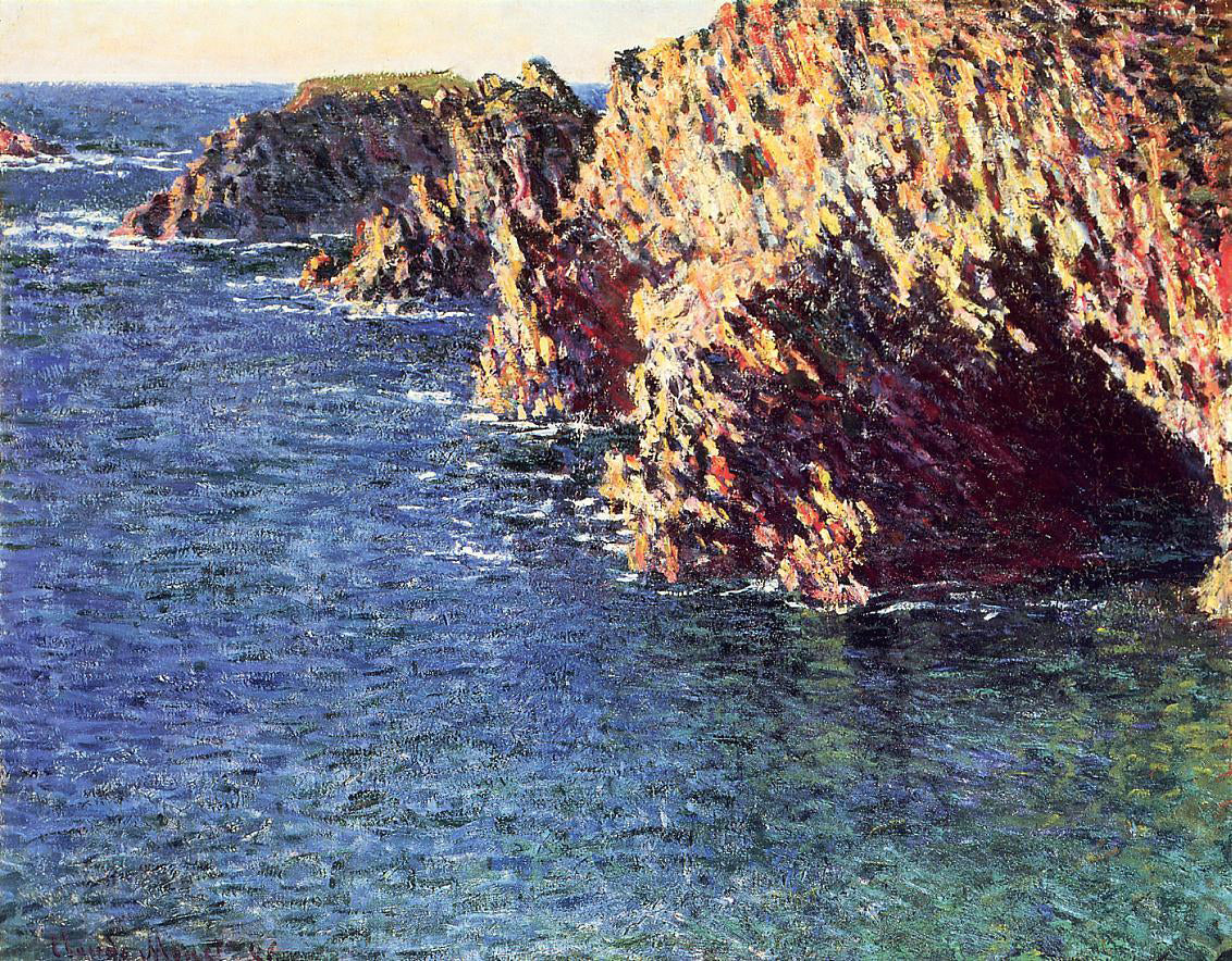 Claude Oscar Monet The Grotto of Port-Domois - Canvas Print