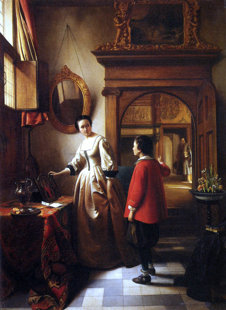 Hubertus Van Hove The Guest's Arrival - Canvas Print