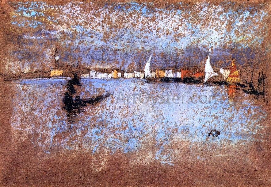James McNeill Whistler The Guidecca - Winter: Grey and Blue - Canvas Print