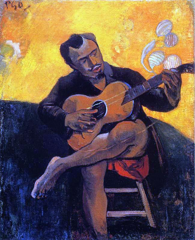 Paul Gauguin The Guitar Player - Canvas Print