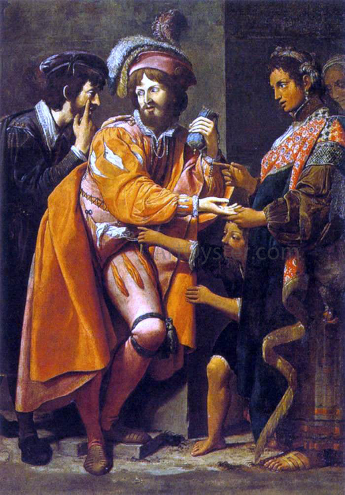 Lionello Spada The Gypsy Fortune Teller - Canvas Print
