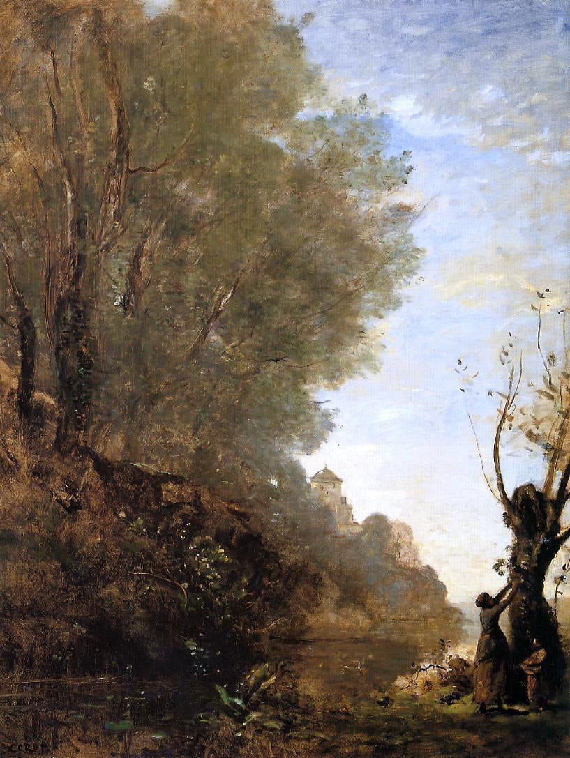 Jean-Baptiste-Camille Corot The Happy Isle - Canvas Print