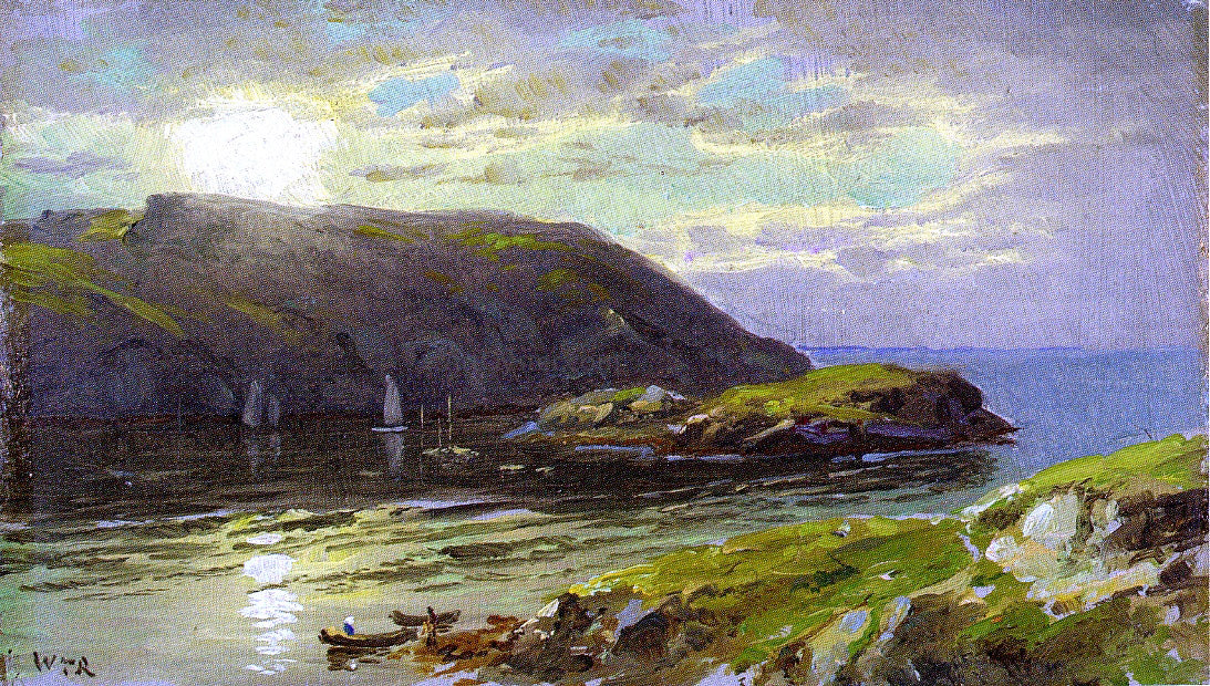 William Trost Richards The Harbor at Monhegan - Canvas Print