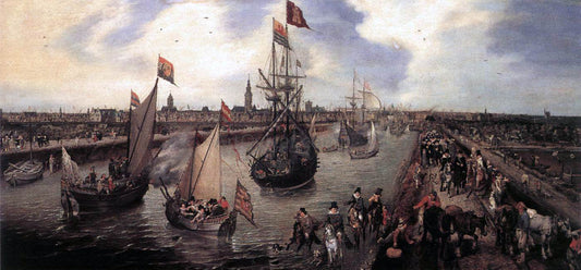 Adriaen Pietersz Van de Venne The Harbour of Middelburg - Canvas Print