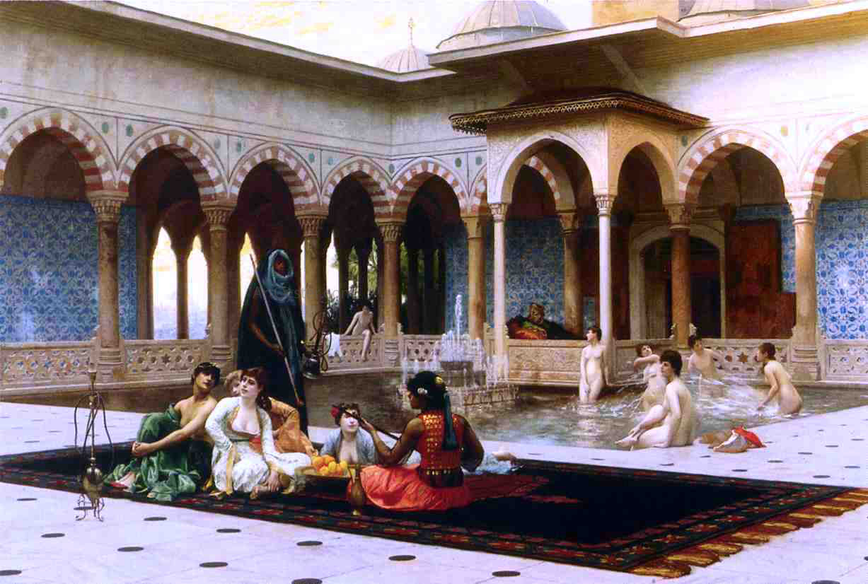 Jean-Leon Gerome The Harem on the Terrace - Canvas Print