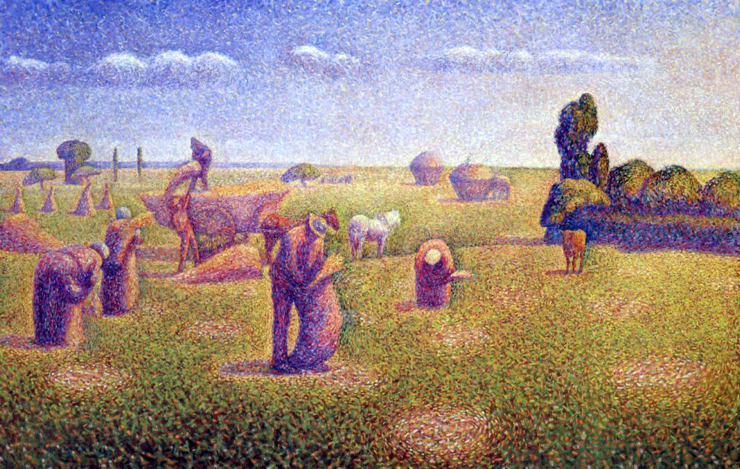 Charles Angrand The Harvesters - Canvas Print