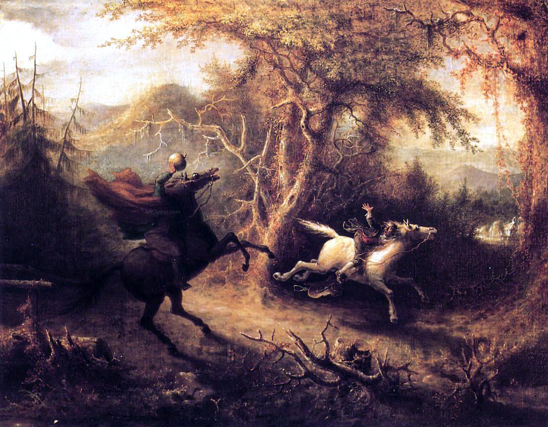 John Quidor The Headless Horseman - Canvas Print