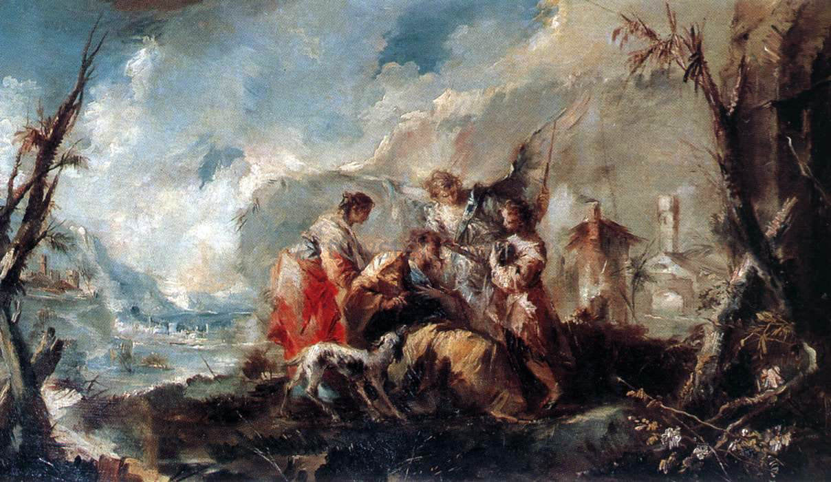 Giovanni Antonio Guardi The Healing of Tobias's Father - Canvas Print