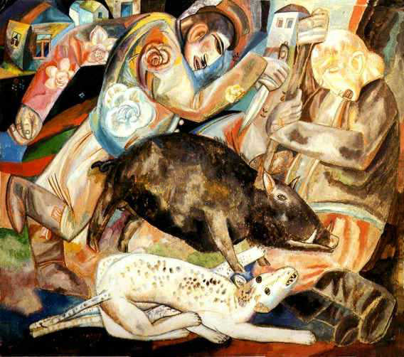 Pavel Filonov The Hog - Canvas Print