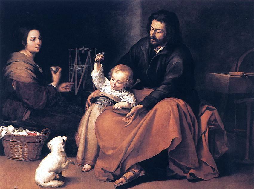 Bartolome Esteban Murillo The Holy Family - Canvas Print