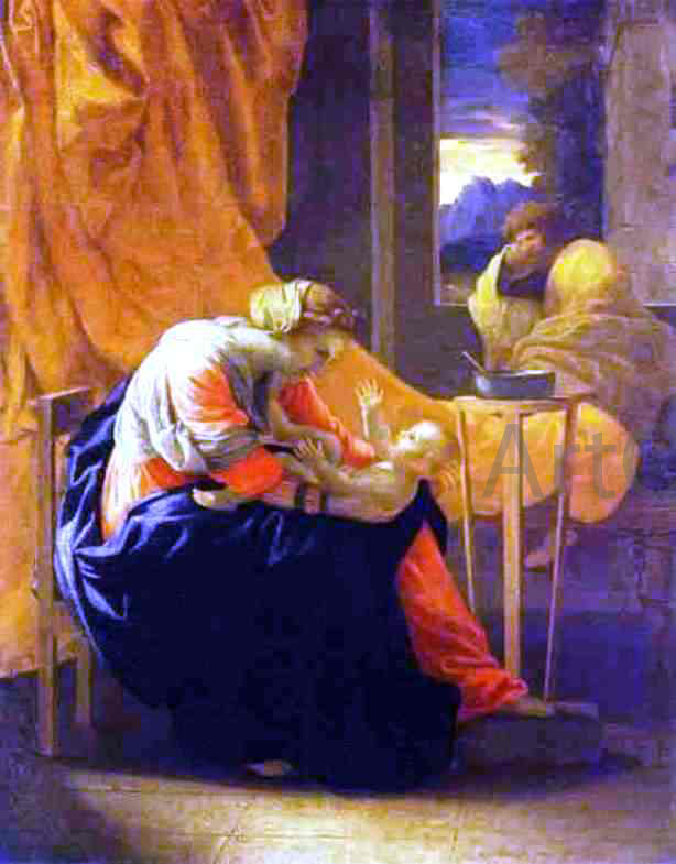 Nicolas Poussin The Holy Family - Canvas Print