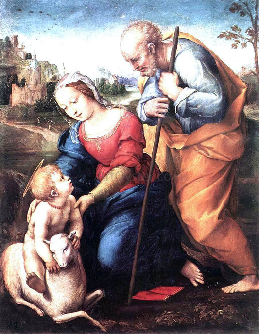 Raphael The Holy Family with a Lamb - Canvas Print