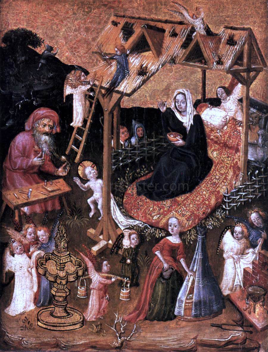 Unknown (2) Masters The Holy Family with Angels - Canvas Print