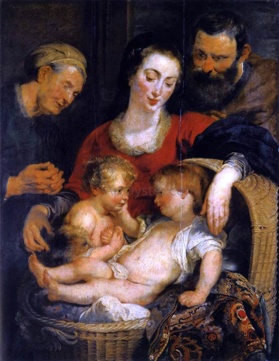 Peter Paul Rubens The Holy Family with St Elizabeth - Canvas Print