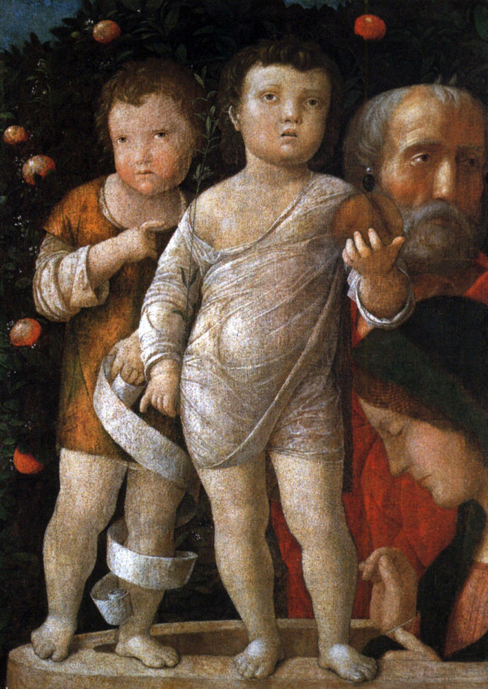 Andrea Mantegna The Holy Family with St John - Canvas Print