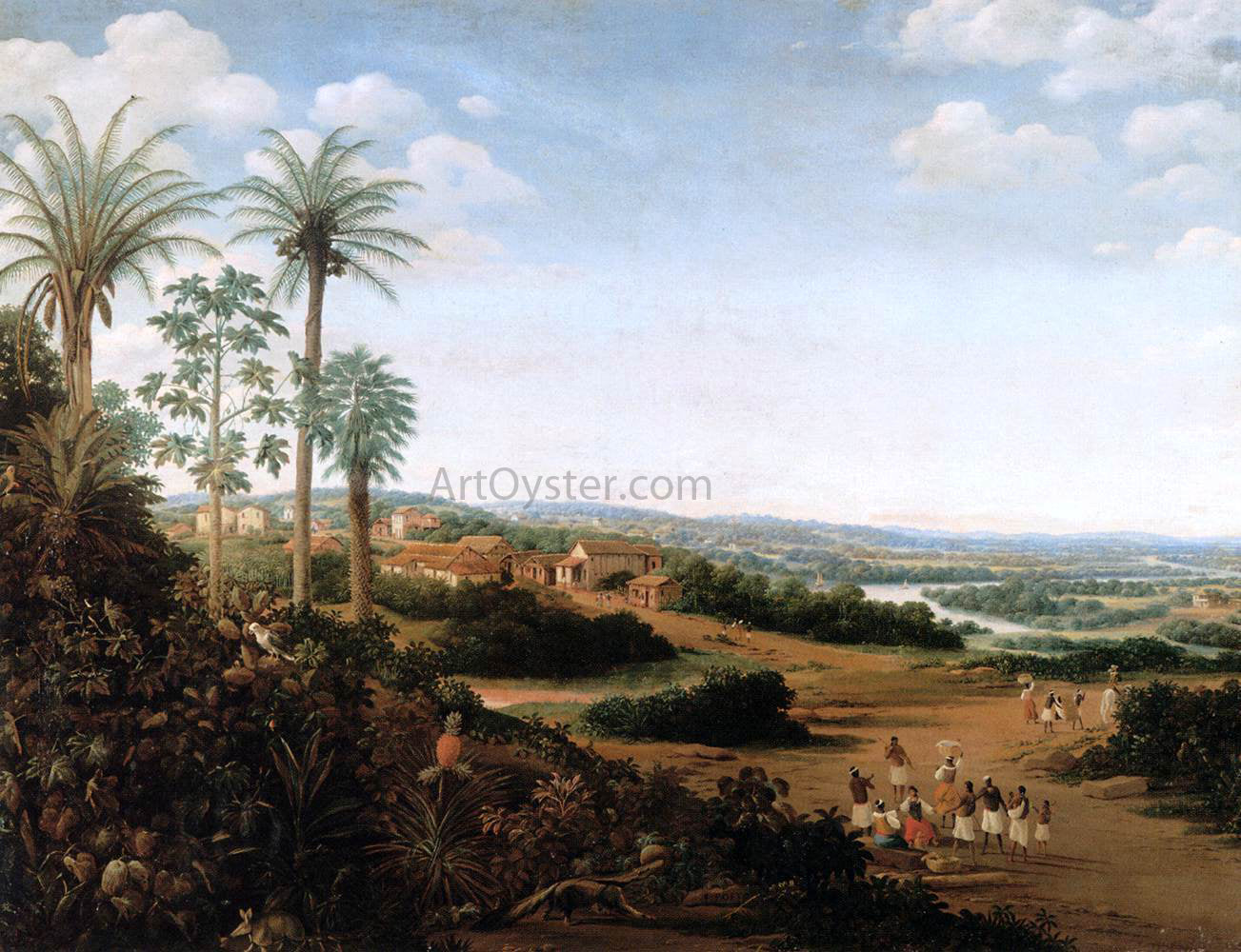 Frans Post The Home of a "Labrador" in Brazil - Canvas Print