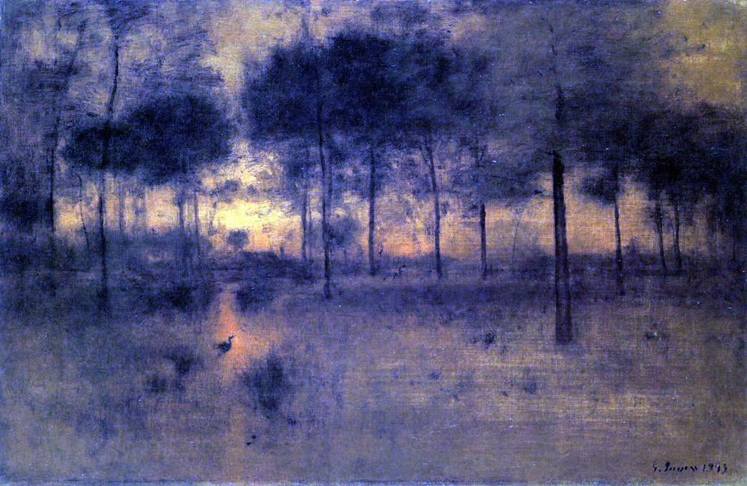 George Inness The Home of the Heron - Canvas Print
