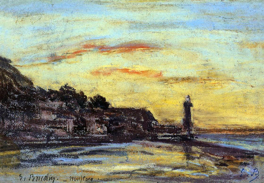 Eugene-Louis Boudin The Honfleur Lighthouse - Canvas Print