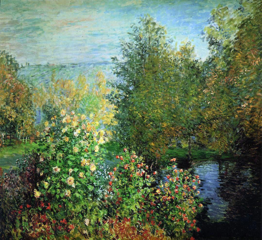 Claude Oscar Monet The Hoschedes' Garden at Montgeron - Canvas Print