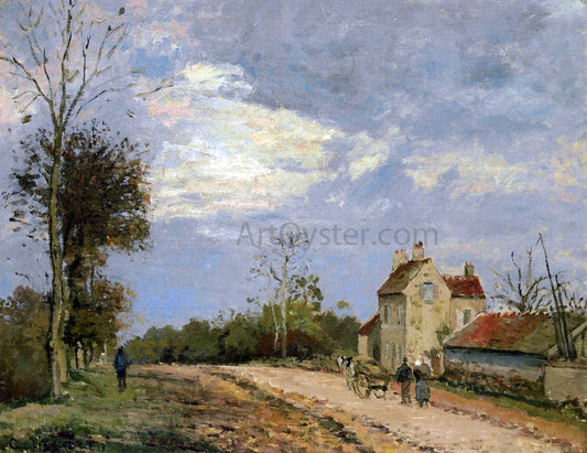 Camille Pissarro The House of Monsieur Musy, Route de Marly, Louveciennes - Canvas Print