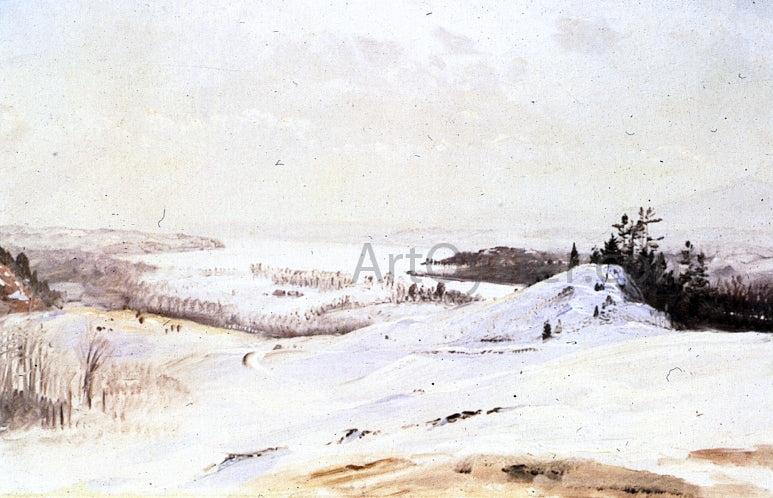 Frederic Edwin Church The Hudson Valley in Winter from Olana - Canvas Print