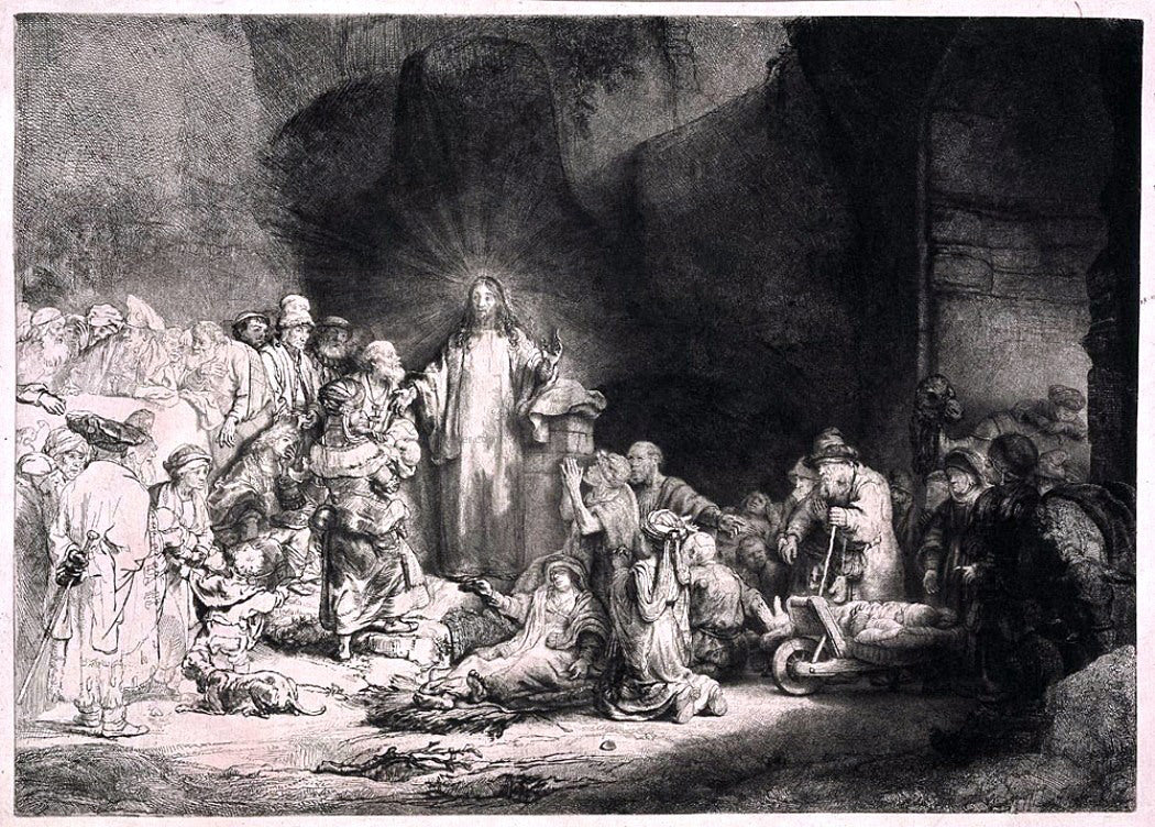 Rembrandt Van Rijn The Hundred Guilder Print - Canvas Print