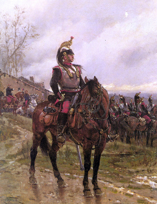 Alphonse De Neuville The Hussars - Canvas Print