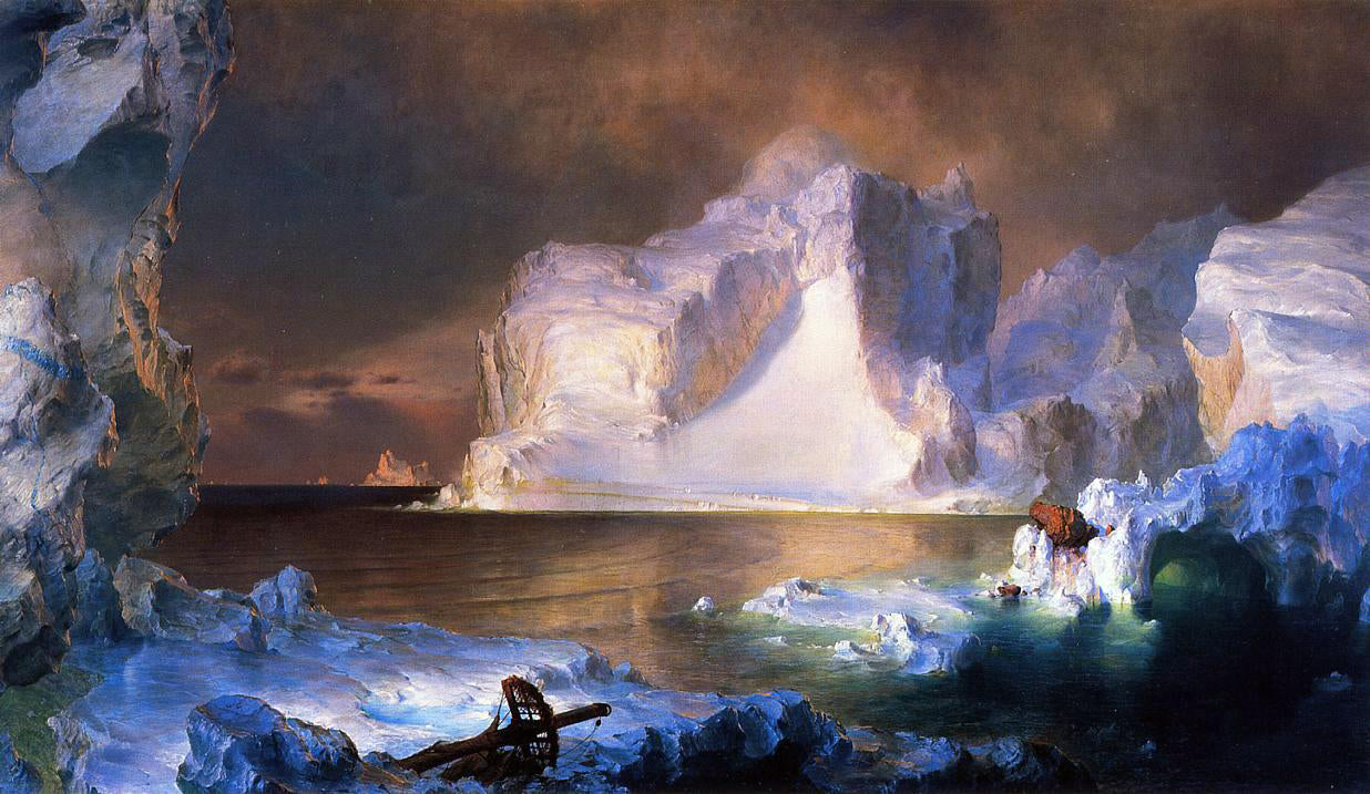 Frederic Edwin Church The Icebergs - Canvas Print