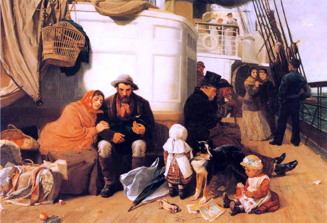 John Charles Dollman The Immigrant's Ship - Canvas Print