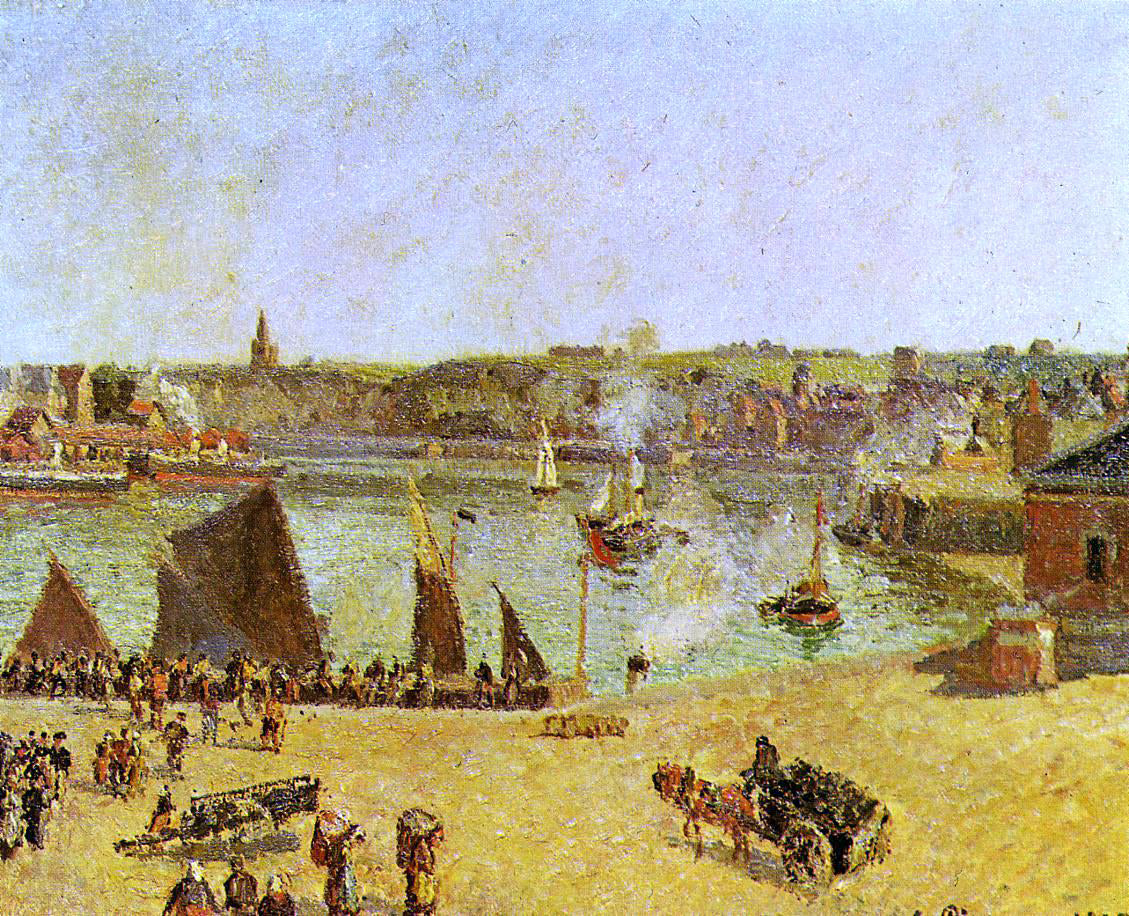 Camille Pissarro The Inner Harbor, Dieppe - Canvas Print