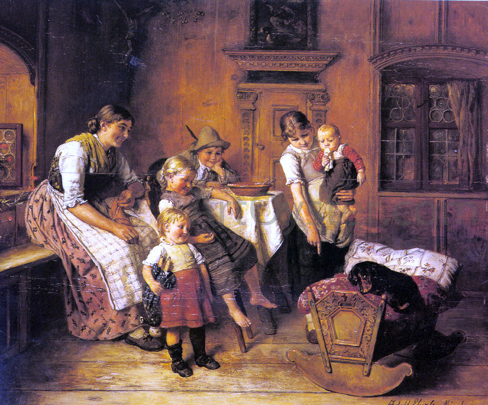 Adolf Eberle The Intruder - Canvas Print