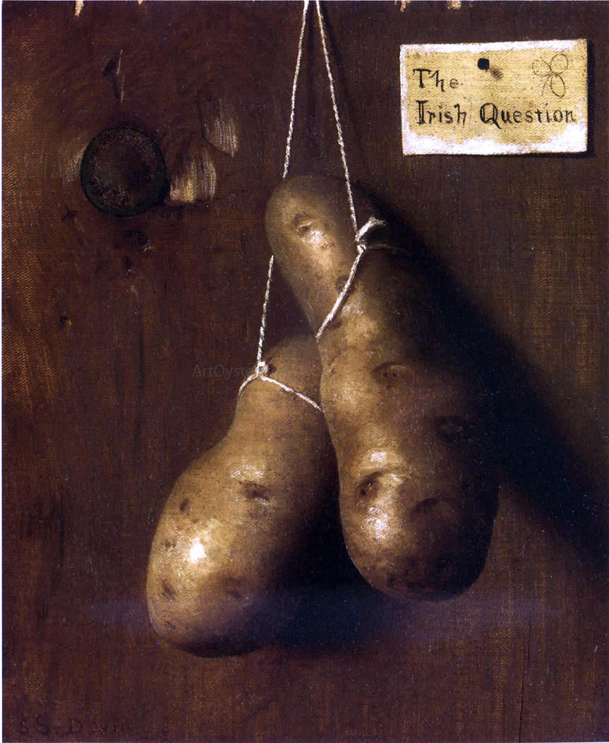 De Scott Evans The Irish Question - Canvas Print